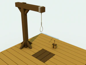 low poly gallows 3D Model