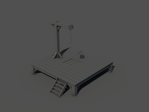 low poly gallows Modèle 3D