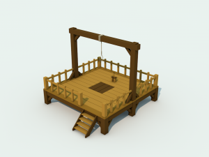 low poly gallows 2 3D Модель