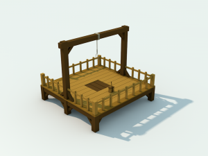 low poly gallows 2 3D Модель