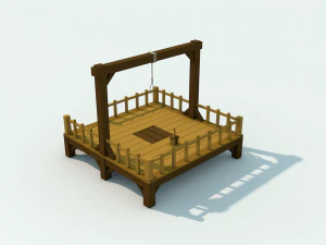 low poly gallows 2 3D Model