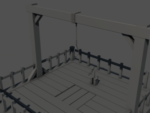 low poly gallows 2 3D Модель