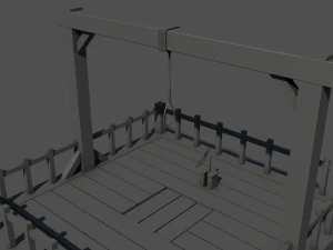 low poly gallows 2 3D Model
