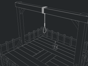 low poly gallows 2 3D Модель