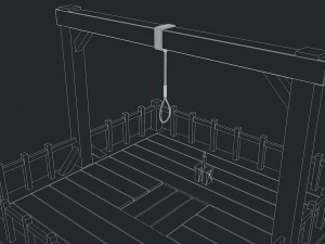 low poly gallows 2 3D Model