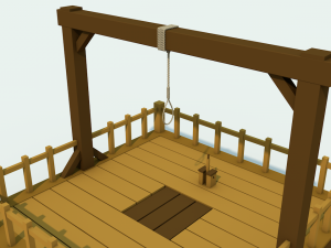 low poly gallows 2 3D Модель