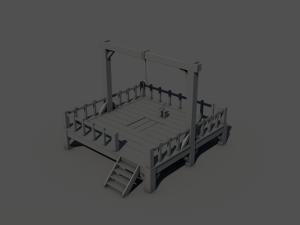 low poly gallows 2 3D Модель