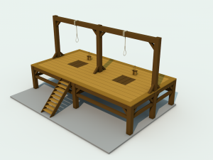 low poly gallows 3 3D Модель