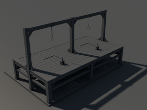 low poly gallows 3 3D Модель