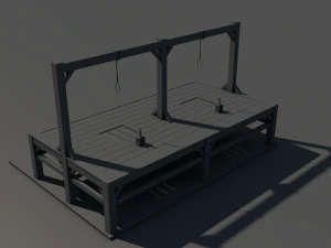 horca de baja poli 3 Modelo 3D