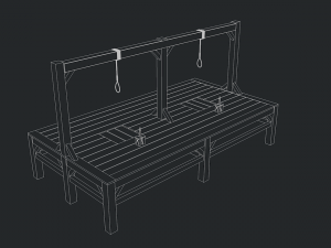 low poly gallows 3 3D Модель