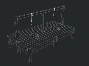 horca de baja poli 3 Modelo 3D