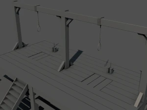 horca de baja poli 3 Modelo 3D