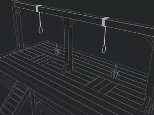 low poly gallows 3 3D Модель