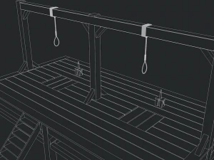 horca de baja poli 3 Modelo 3D