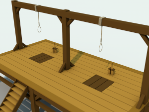 low poly gallows 3 3D Модель