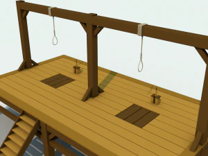 horca de baja poli 3 Modelo 3D