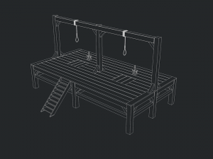 low poly gallows 3 3D Модель