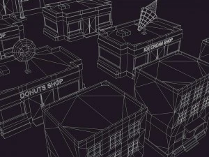 pacote de casa low poly Modelo 3D