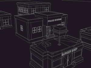 pacote de casa low poly Modelo 3D