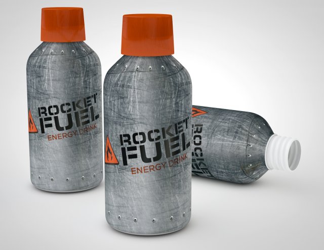 energy shot bottle 3D मॉडल .c4d .max .obj .3ds .fbx .stl .blend 