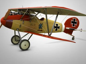 aereo da caccia albatros Modello 3D