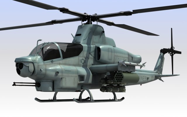 helicopter ah-1z viper 3D-Modell .c4d .max .obj .3ds .fbx .stl .blend 