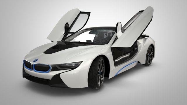 bmw i8 3D Model .c4d .max .obj .3ds .fbx .stl .blend 
