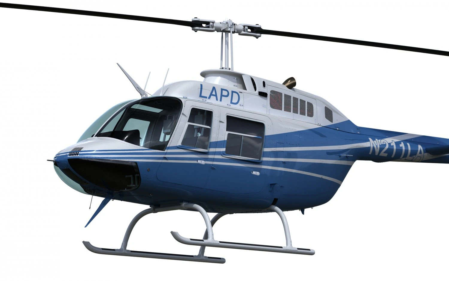 bell 206 helicopter 3D Model .c4d .max .obj .3ds .fbx .stl .blend