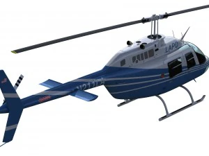 bell 206 helicopter 3D Model