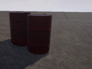 Fass und M&uuml;lleimer 3D Modell