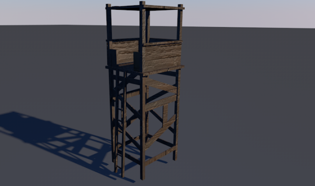 sniper tower 3D 模型 .c4d .max .obj .3ds .fbx .stl .blend 