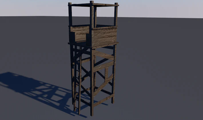 keskin nişancı kulesi 3D Model .c4d .max .obj .3ds .fbx .stl .blend 