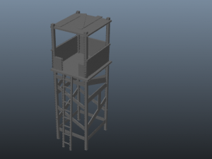 sniper tower 3D 模型