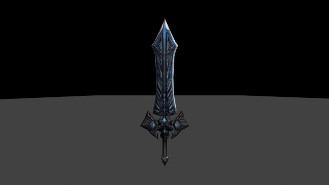 ice long sword 3Dモデル .c4d .max .obj .3ds .fbx .stl .blend 