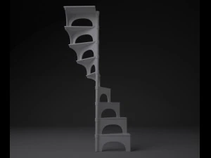 escadas da sala Modelo 3D