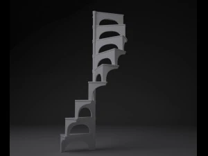living room stairs 3D Model