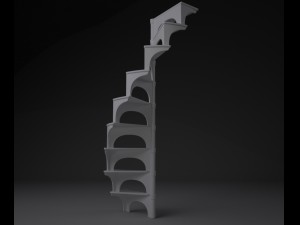 living room stairs Modèle 3D