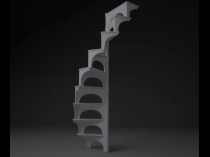 living room stairs 3D Model