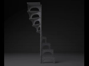 living room stairs 3D Model