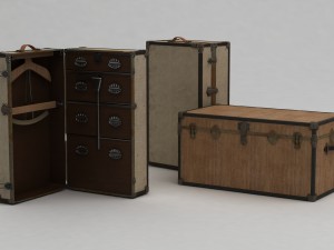 antique trunks 3D-Modell