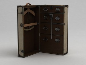 antique trunks 3Dモデル