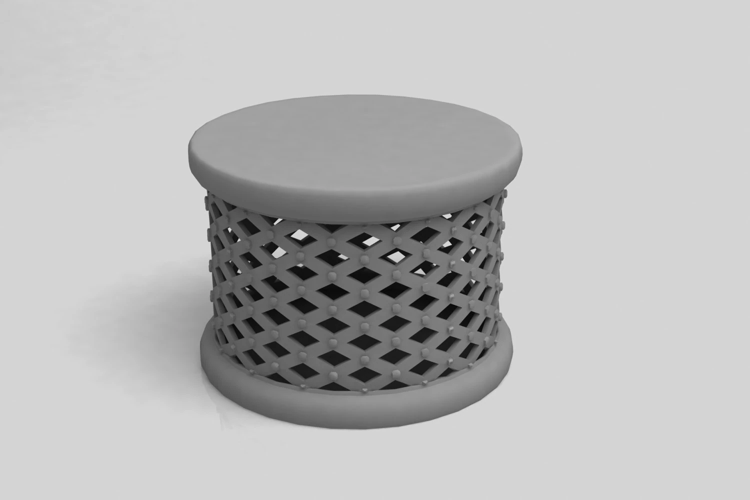 bamileke stool 3D Model .c4d .max .obj .3ds .fbx .stl .blend 