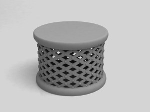 bamileke stool 3D मॉडल