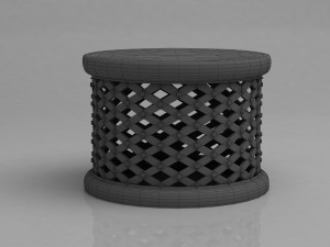 bamileke stool Modelo 3D