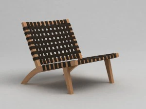 ashanti leather chair 3D Model