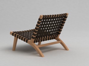 ashanti leather chair 3D 모델
