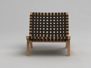 ashanti leather chair 3D Model