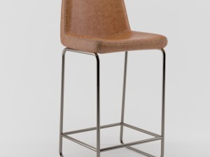 leather bar stool Modelo 3D