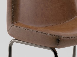 leather bar stool 3D 模型